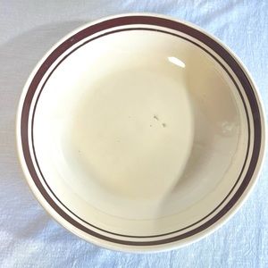 Vintage USA pasta bowl brown stripe decor replacement